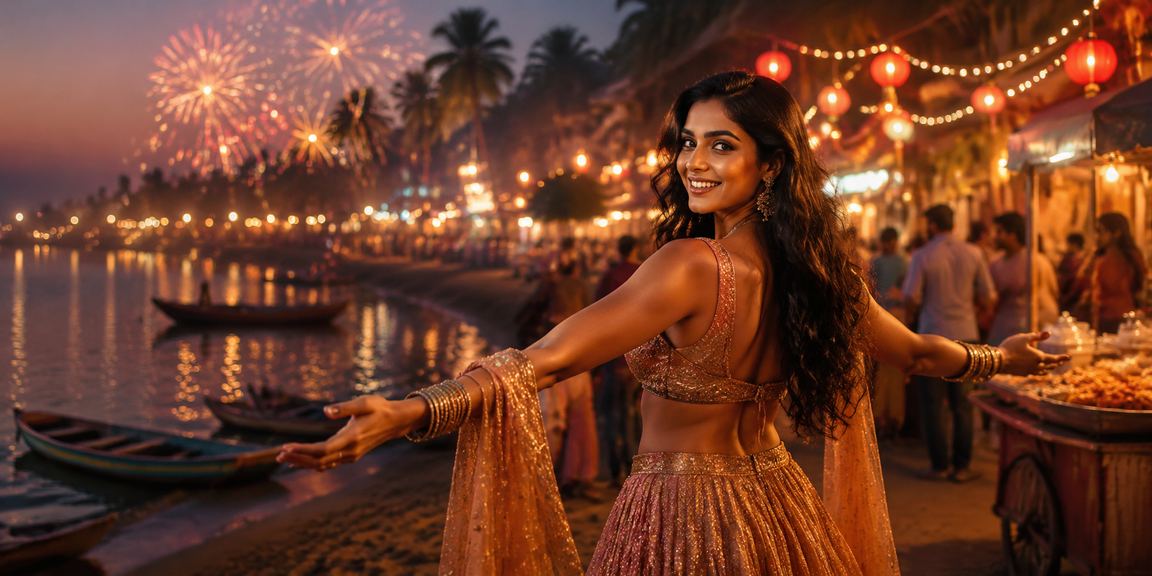 Goa beach cricket betting with Bollywood theme